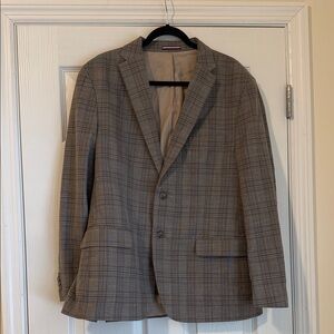 Tommy Hilfiger Men's Brown Plaid Blazer